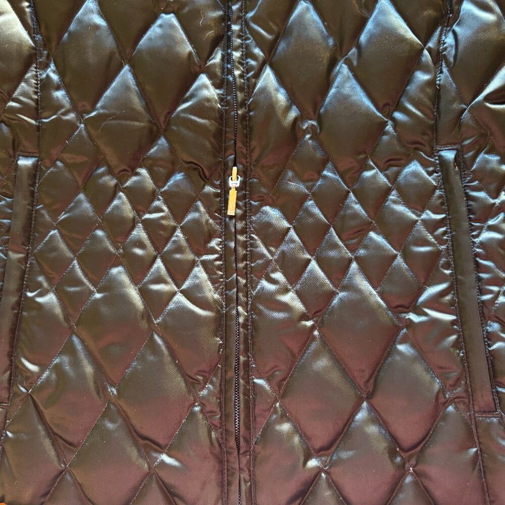Lands End Black Satin Quilted Puffer Vest - Picture 7 of 7